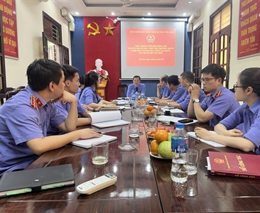 VKSND huyện Ứng Hòa báo cáo Lãnh đạo Viện KSND thành phố Hà Nội về kết quả...